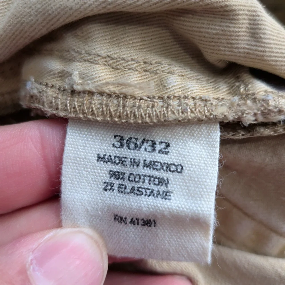 Polo Ralph Lauren Varick Slim Straight Jeans Mens 36x32 Tan Khaki Button Fly